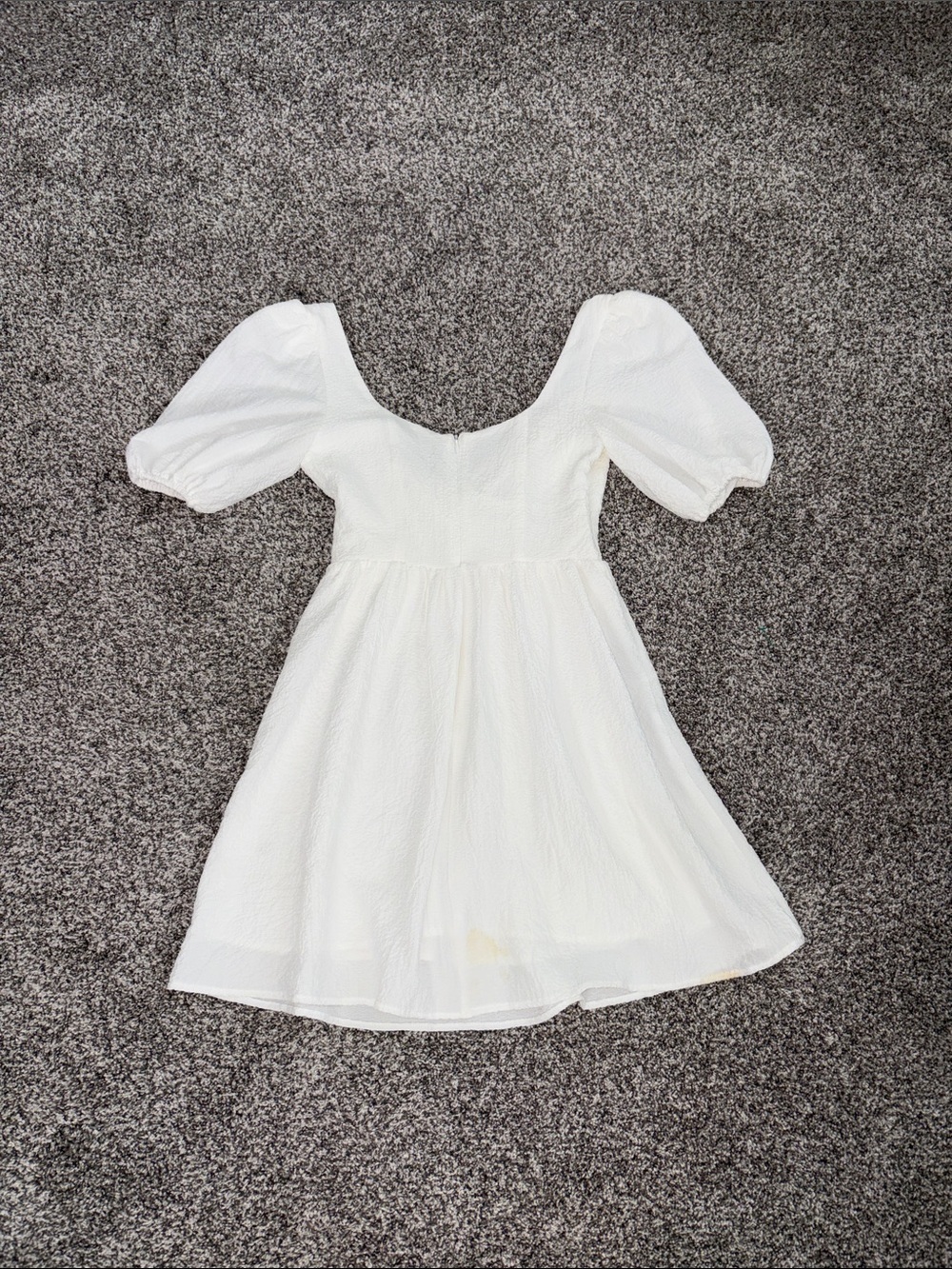 Lulus Little Bit In Love White Surplice Puff Sleeve Mini Dress - Picture 5 of 5